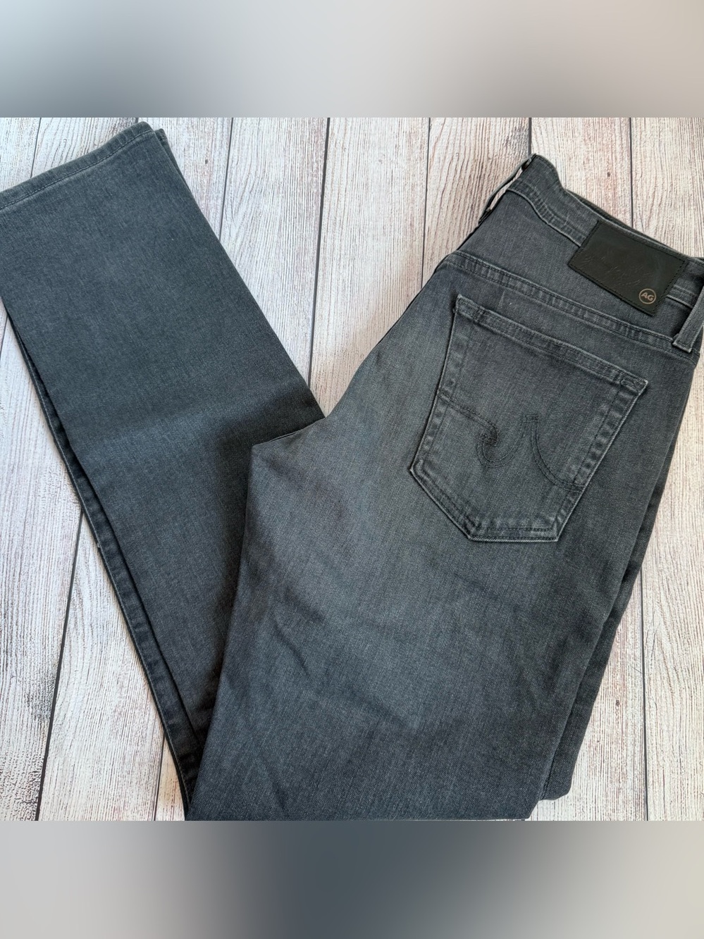 AG Adriano Goldschmied Everett Slim Straight Grey Jeans 30 X 32